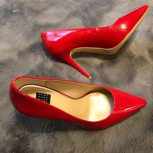 Red pumps